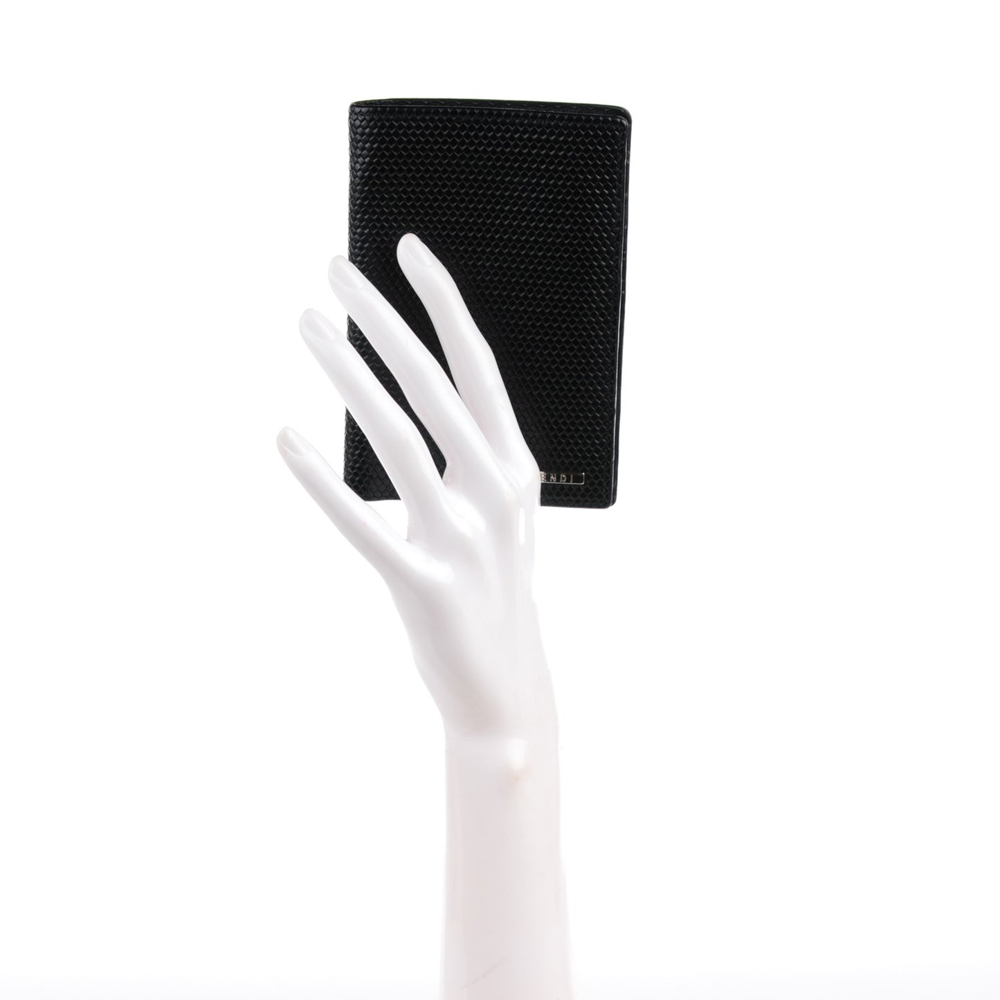 Lambskin Woven Bi-Fold Wallet Black