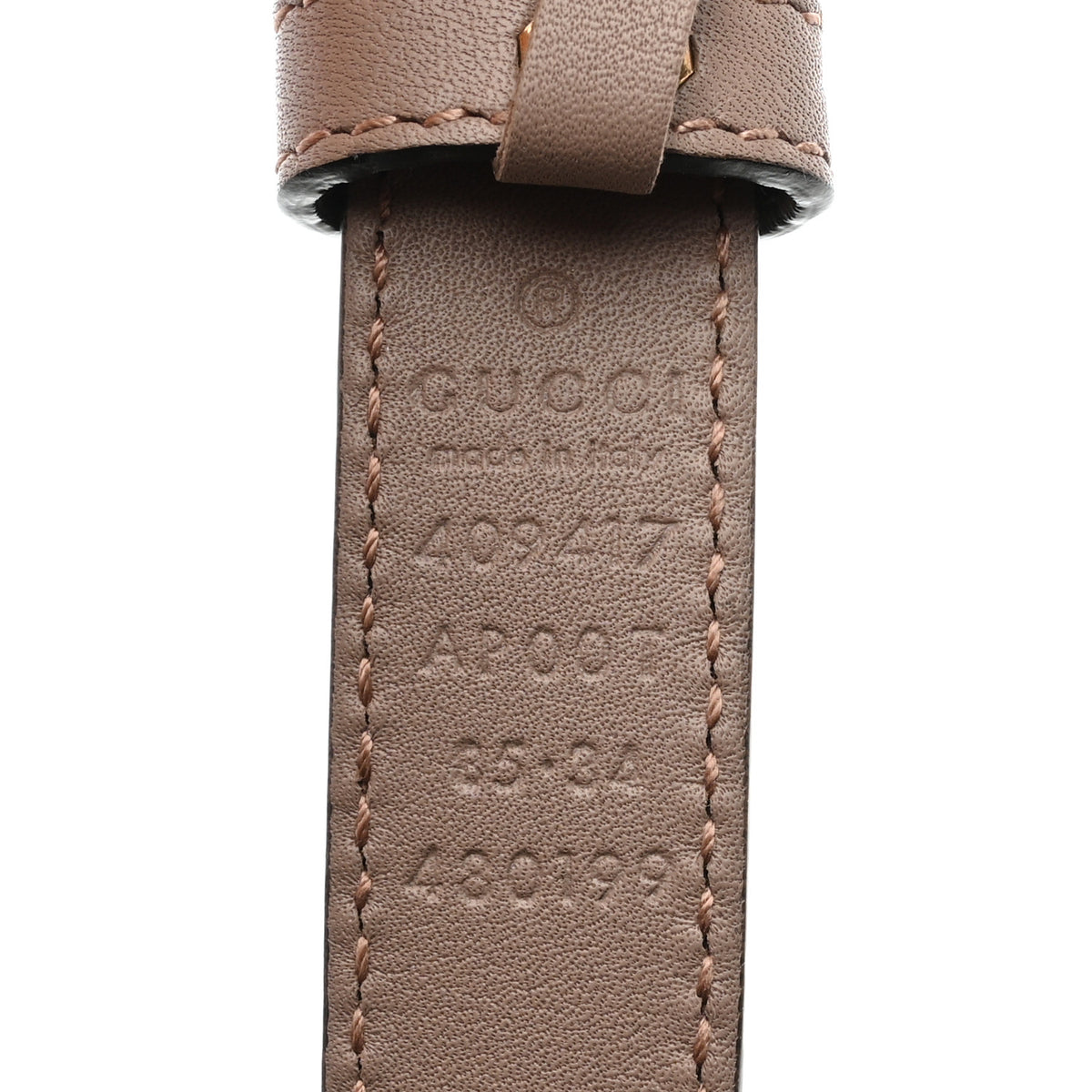 Gucci Calfskin Double G 20mm Belt 85 34 Porcelain Rose 
