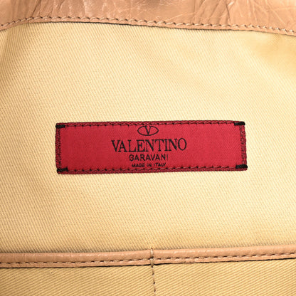 Valentino Garavani Craquele Nappa Rockstud Tote Bag Camel Rose 6 of 9