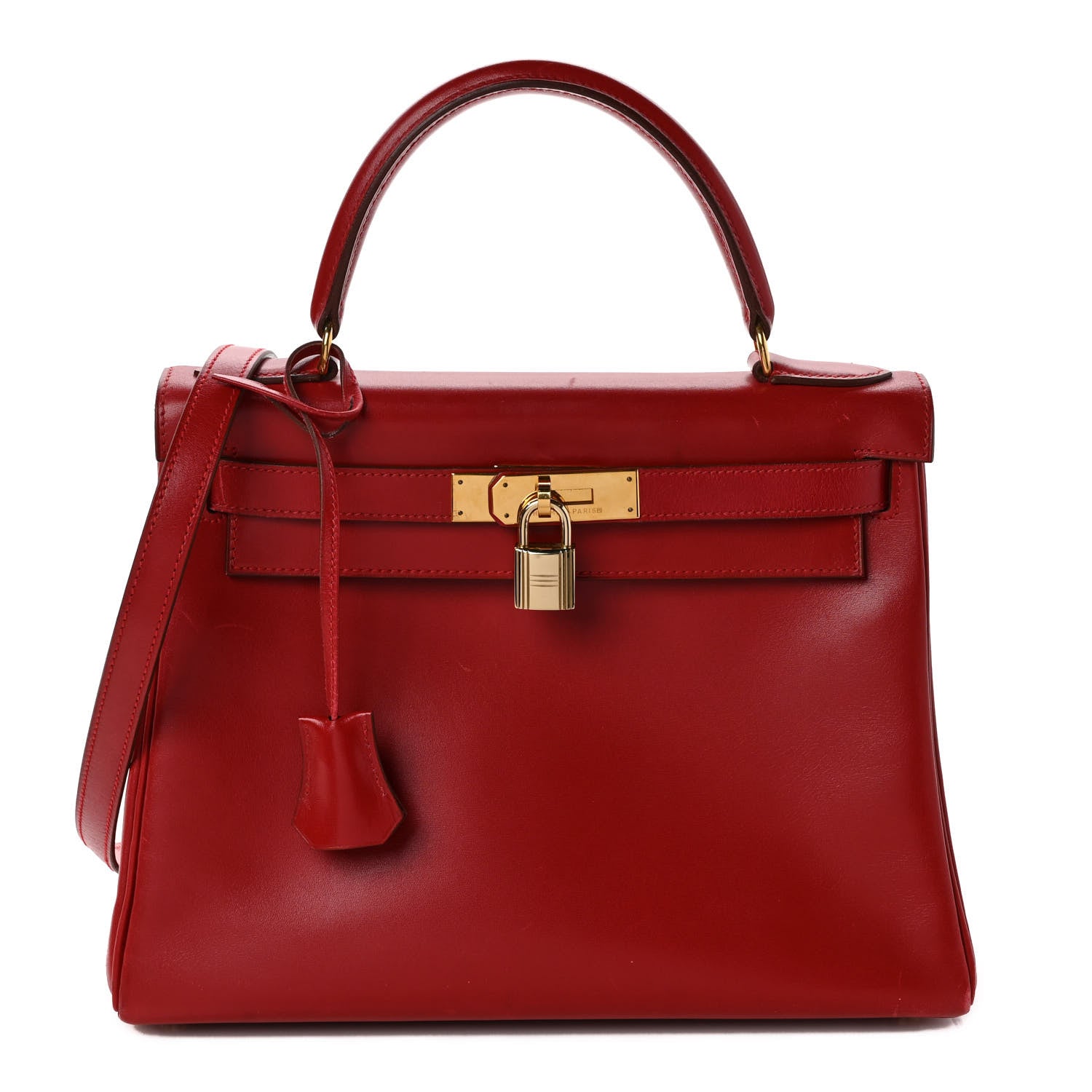 Hermes Box Kelly Retourne 28 Rouge Vif 1 of 9