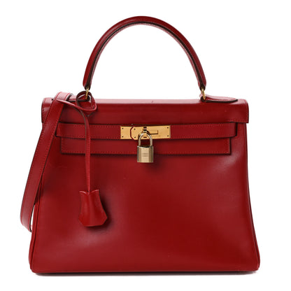 Hermes Box Kelly Retourne 28 Rouge Vif 1 of 9