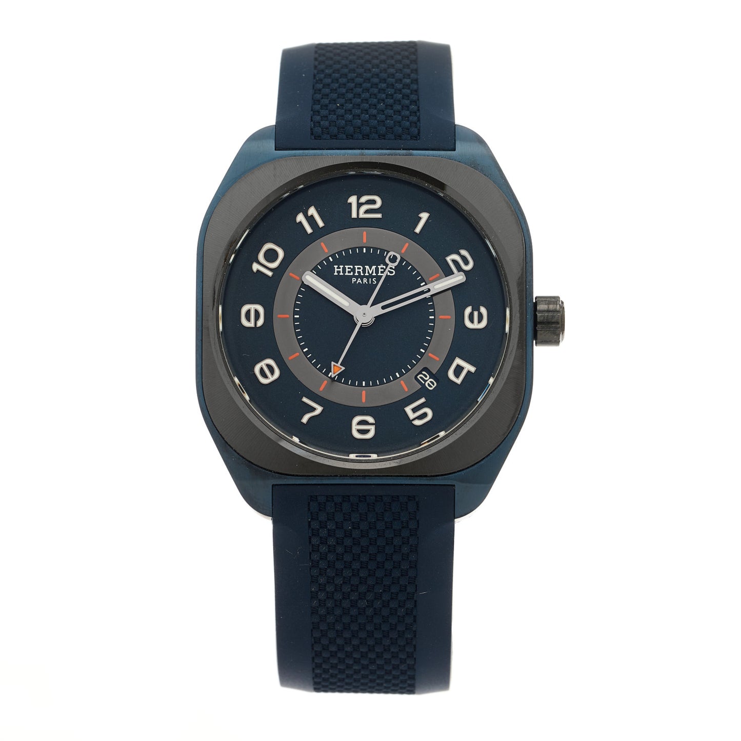 PVD Titanium Rubber 39mm H08 Automatic Watch Bleu Abysse