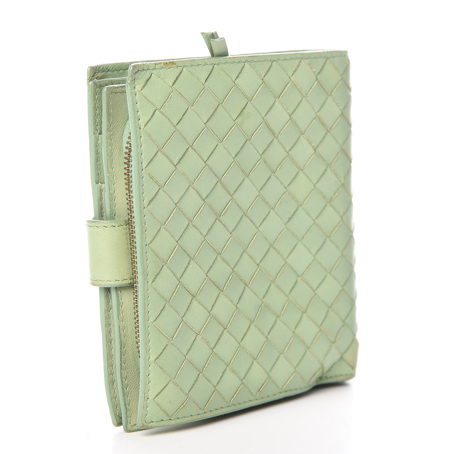 Bottega Veneta Nappa Intrecciato French Flap Wallet Green 3 of 15