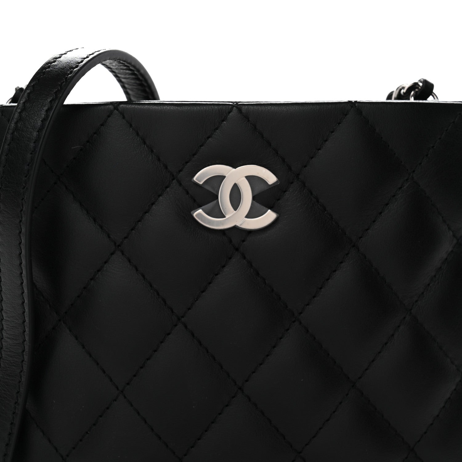 Chanel Lambskin Quilted Crossbody Bag Black 8 of 10