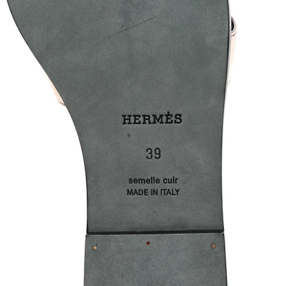 Hermes Metallic Nappa Oran Sandals 39 Or Vieilli 6 of 8