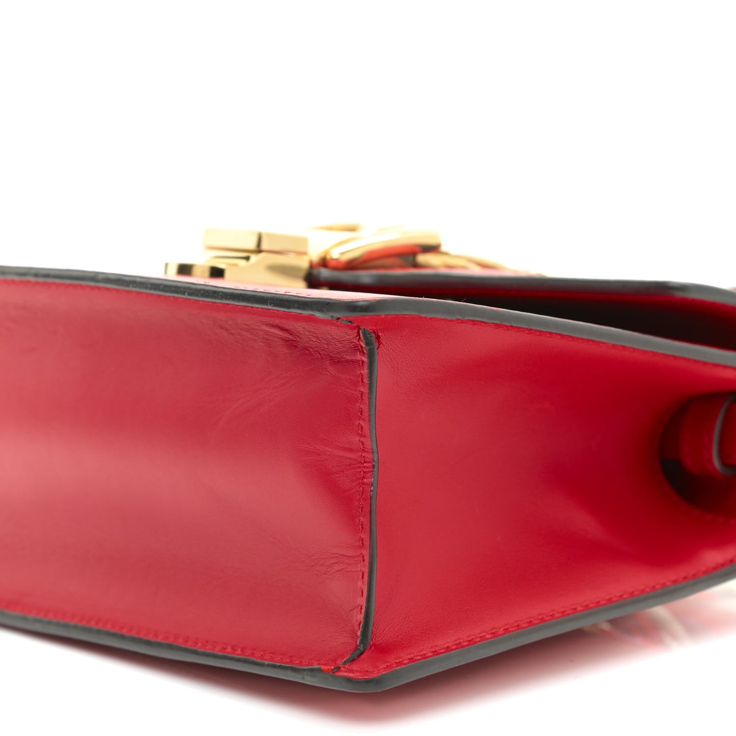 Calfskin Mini Sylvie Top Handle Bag Hibiscus Red