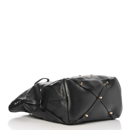 Burberry Lambskin Medium East West Tote Black 4 of 13