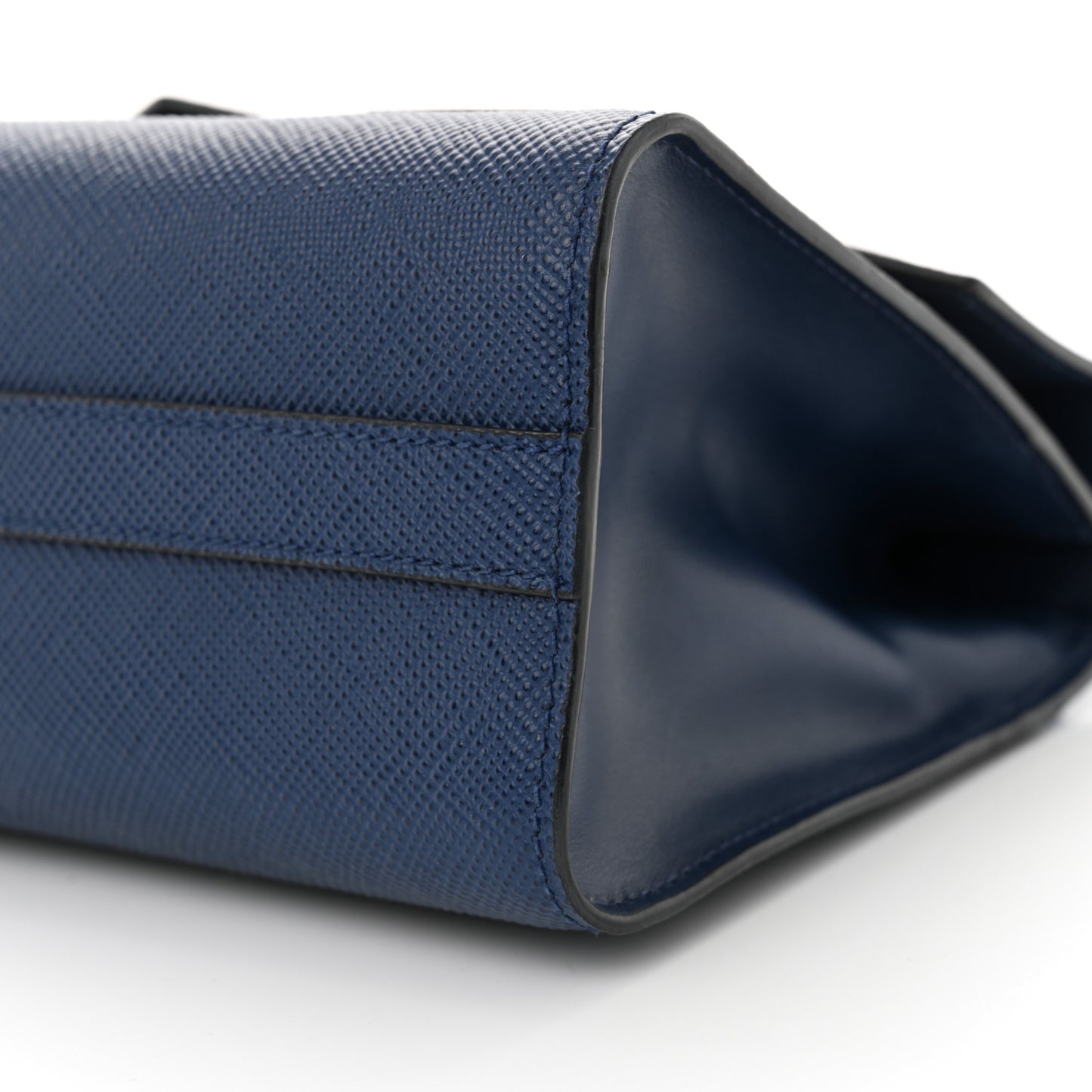 Saffiano Cuir Calfskin Monochrome Robot Patches Envelope Flap Chain Shoulder Bag Blue
