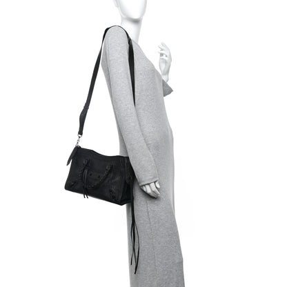 Balenciaga Matte Supple Lambskin Crocodile Embossed Classic Black Hardware S City Black 2 of 10