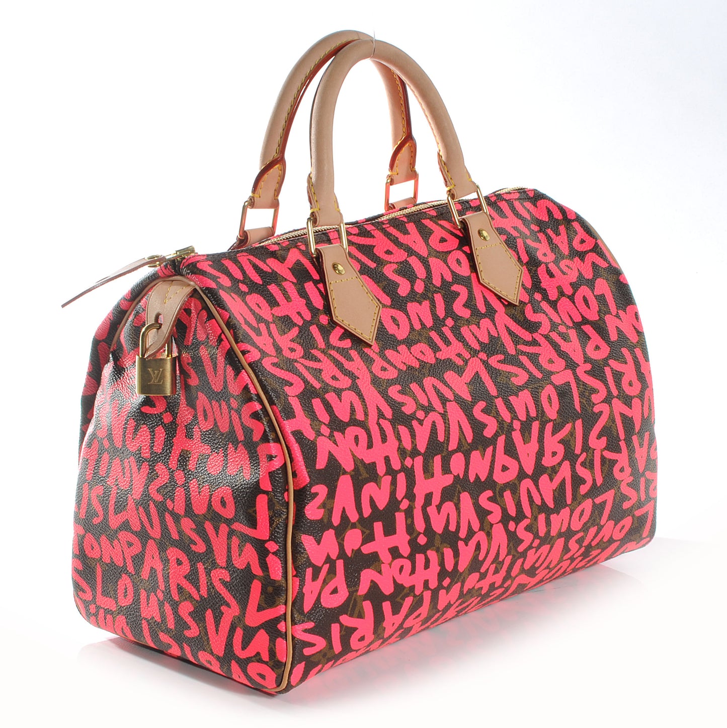 Monogram Graffiti Speedy 30 Fuchsia