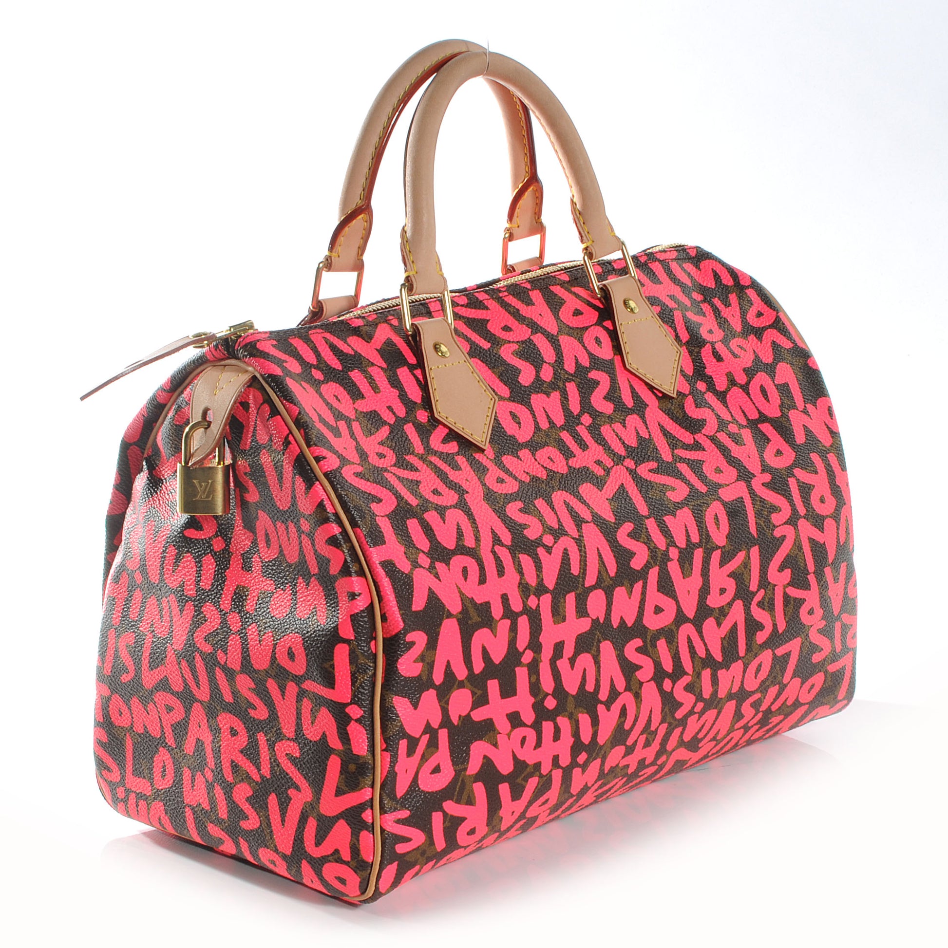 Louis Vuitton Monogram Graffiti Speedy 30 Fuchsia 3 of 7