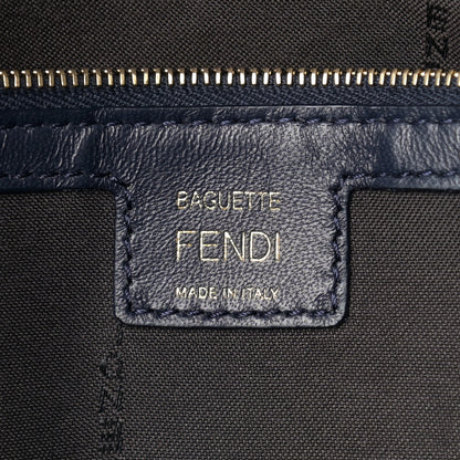 Fendi Nappa FF 1974 Embossed Baguette Midnight 6 of 9