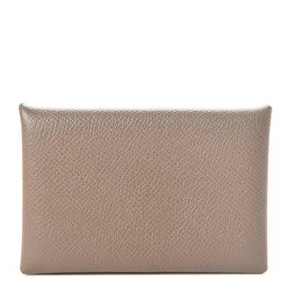 Hermes Epsom Calvi Card Case Etoupe 1 of 6