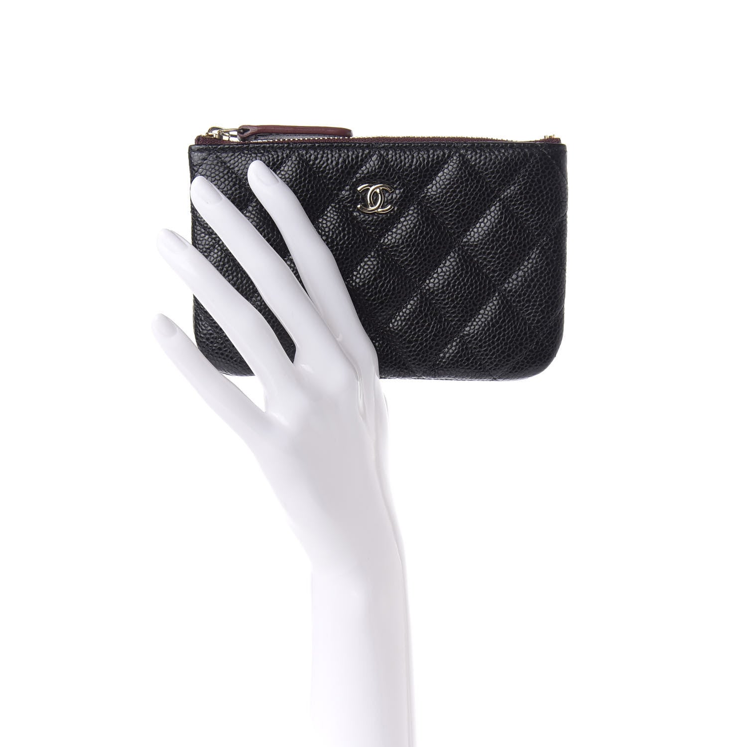 Chanel Caviar Quilted Small Cosmetic Case Black 2 of 7