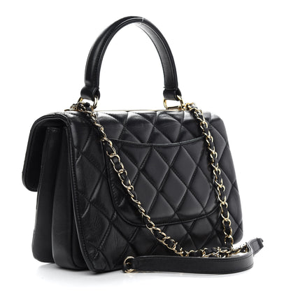 Chanel Lambskin Quilted Small Trendy CC Dual Handle Flap Bag Black 2 of 9