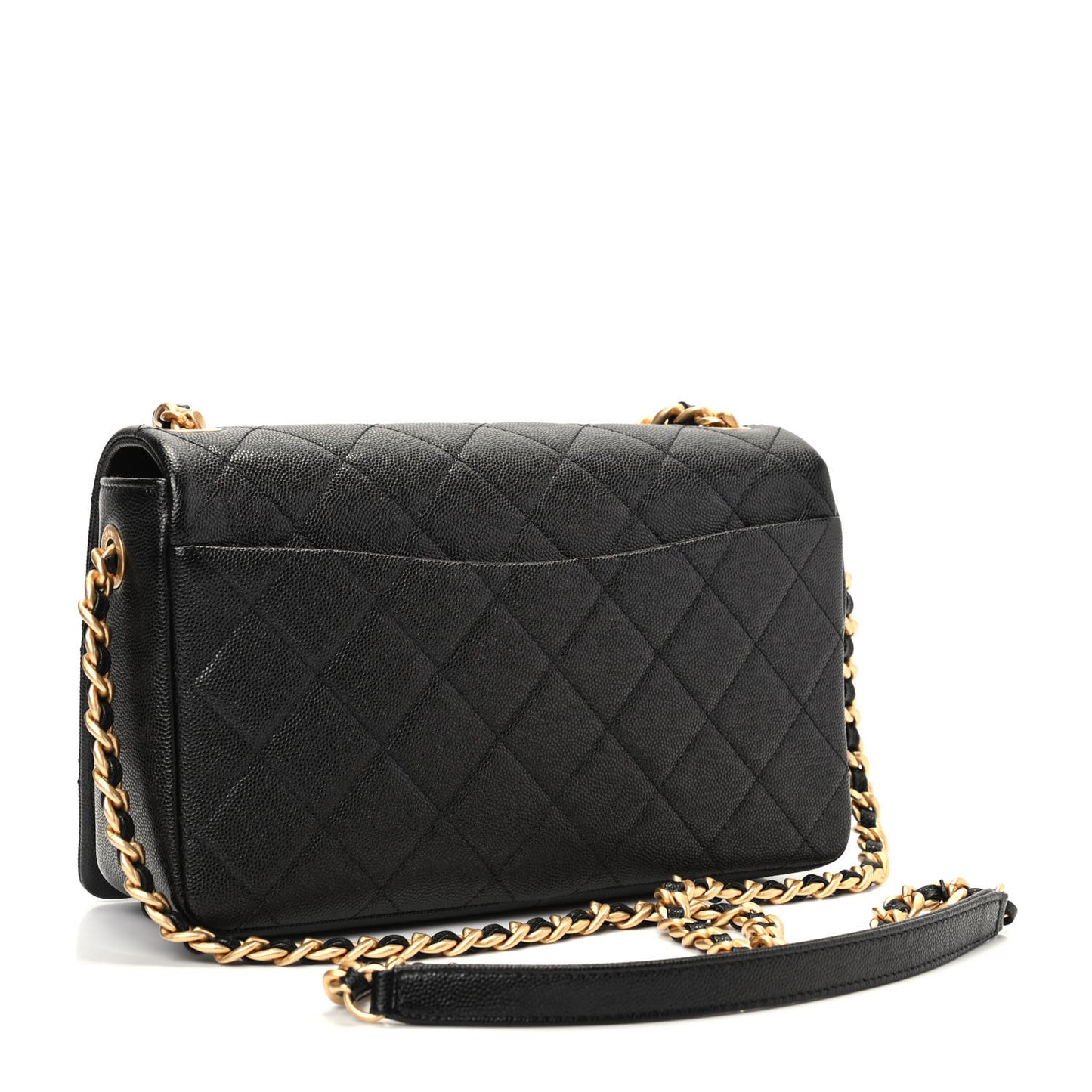 Caviar Quilted Medium Fashion Therapy Flap Bag Black
