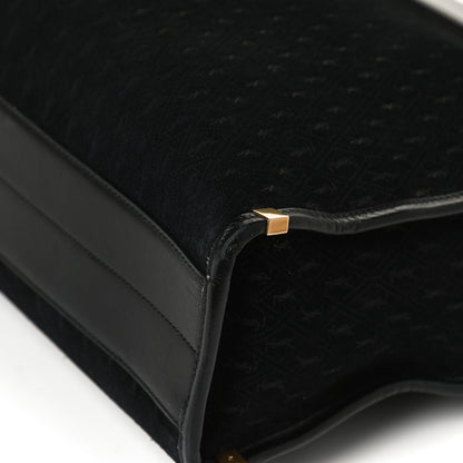 Saint Laurent Suede All-Over Monogram Convertible Tote Black 8 of 11