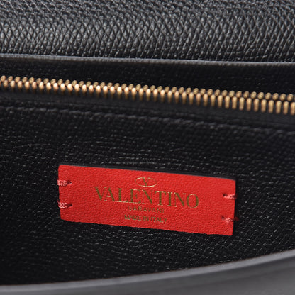 Valentino Garavani Grainy Calfskin Vlogo Wallet With Chain Black 6 of 9