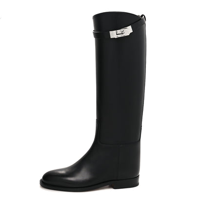Hermes Box Kelly Jumping Boots 35 Black 1 of 8