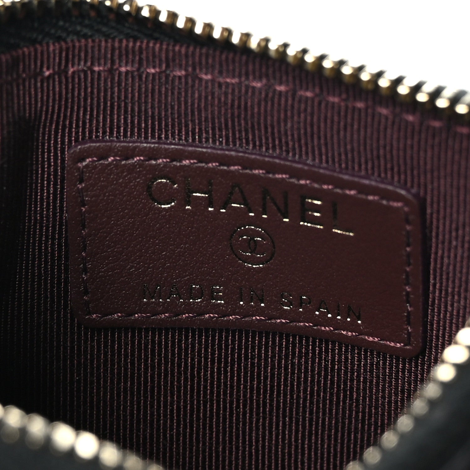 Chanel Caviar Quilted CC Zip Card Holder Black 6 of 7