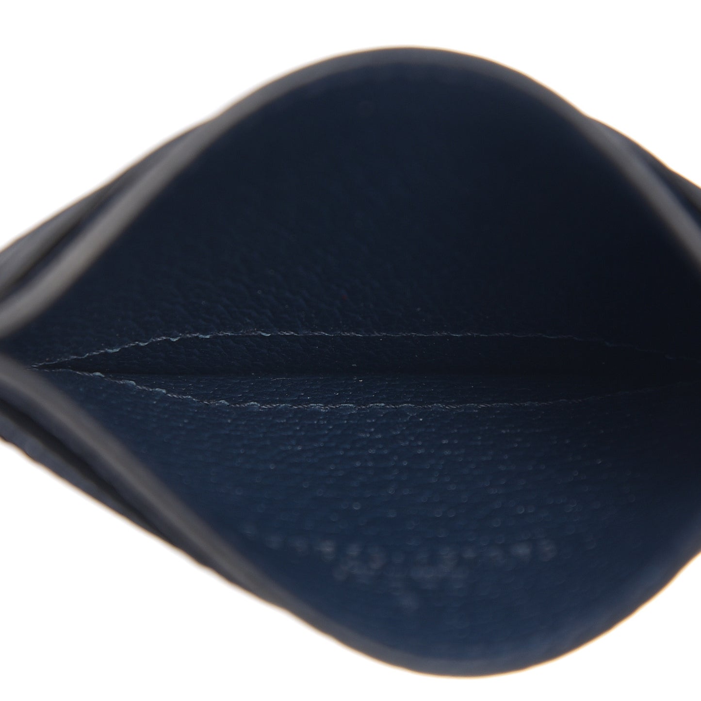 Textured Calfskin Ophidia Card Holder Blue Agata