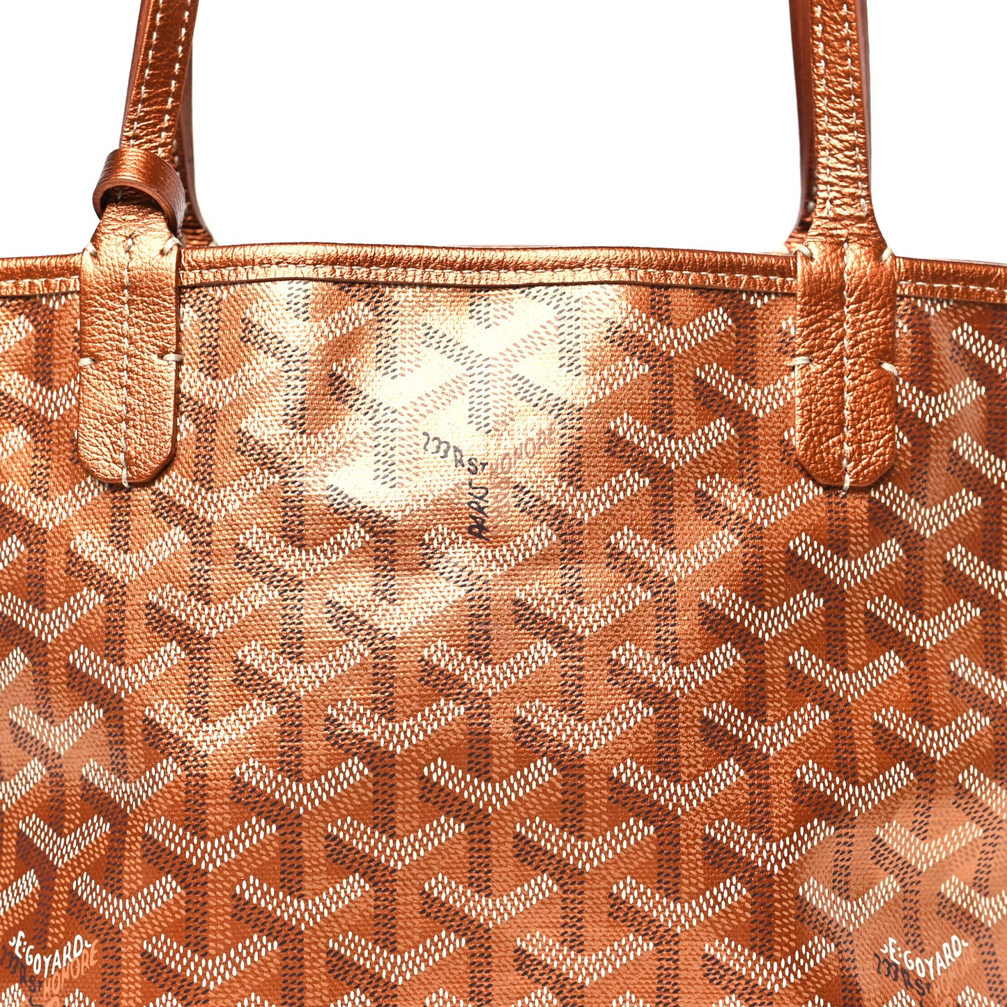 Goyardine Precious Metals Reversible Mini Anjou Rose Gold