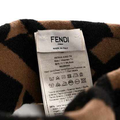 Fendi Wool FF Logo Headband Camel 4 of 4
