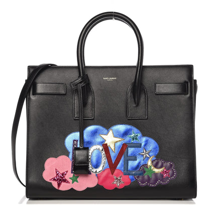 Saint Laurent Calfskin Love Patchwork Small Sac De Jour Black 1 of 11