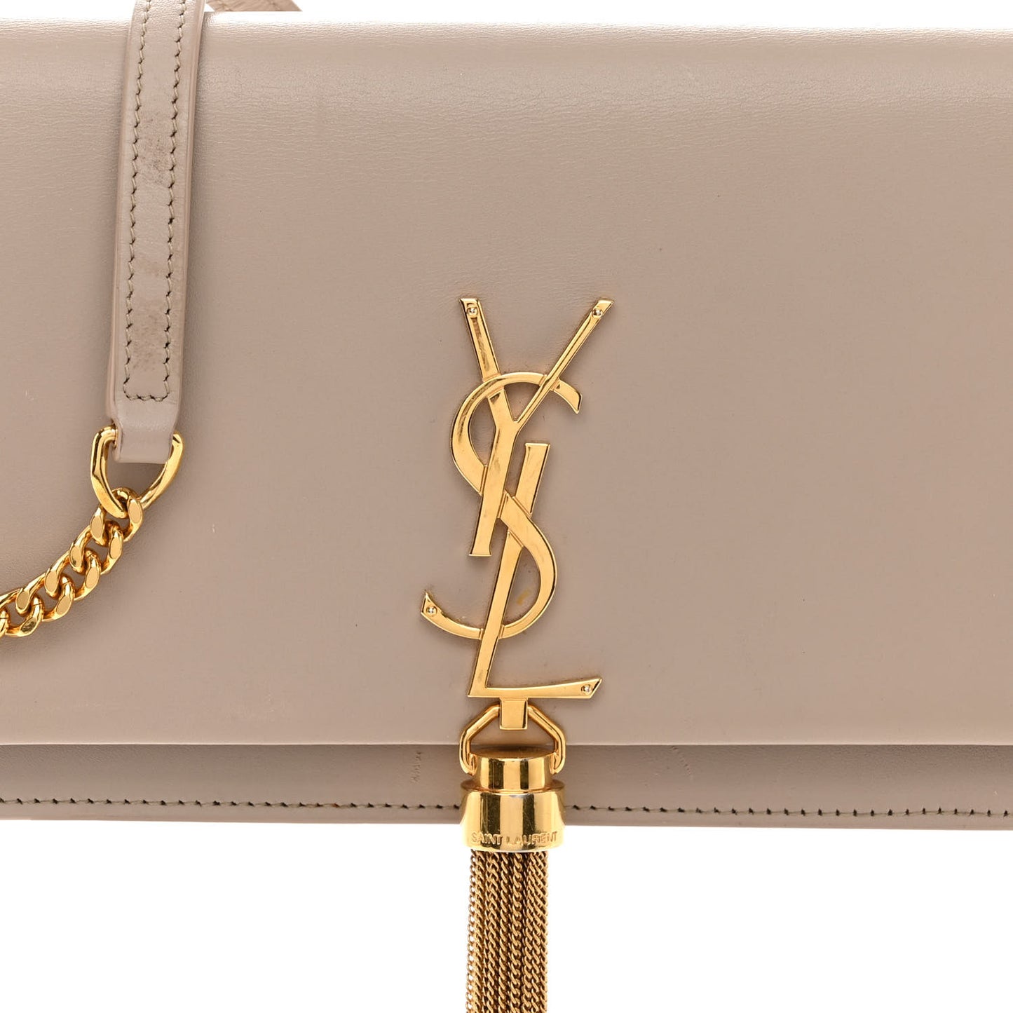 Smooth Calfskin Classic Monogram Kate Tassel Chain Wallet