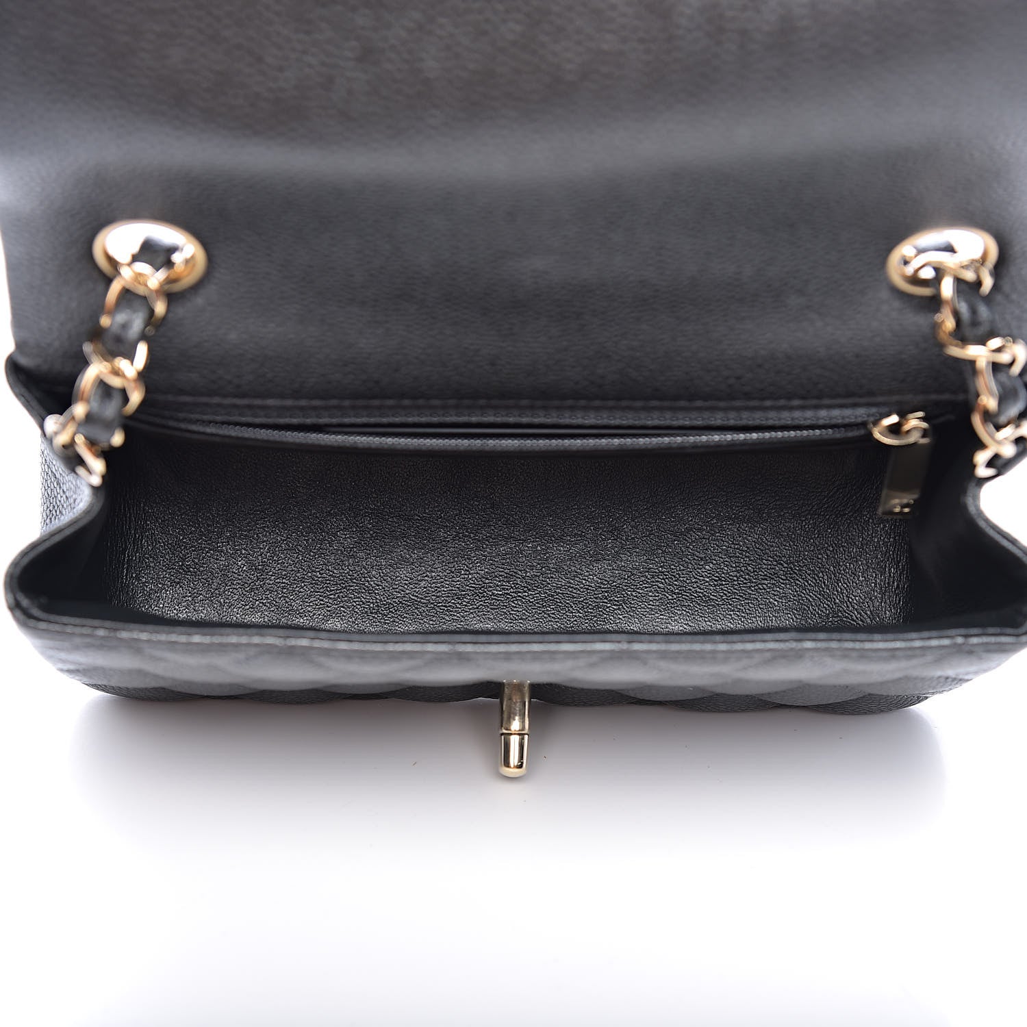 Chanel Caviar Quilted Mini Rectangular Flap Dark Grey 5 of 11