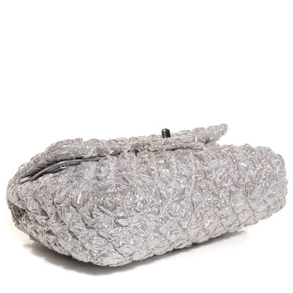 Chanel Lame Quilted Small Double Flap Metallic Silver 4 of 8