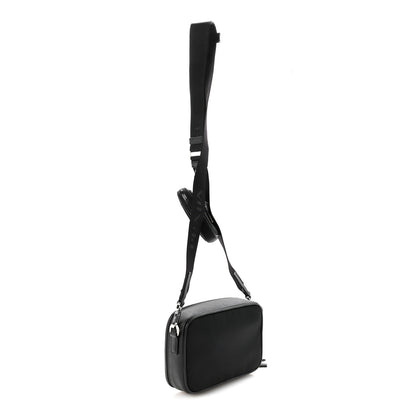 Prada Re-Nylon Saffiano Travel Small Brique Crossbody Bag Black 3 of 10