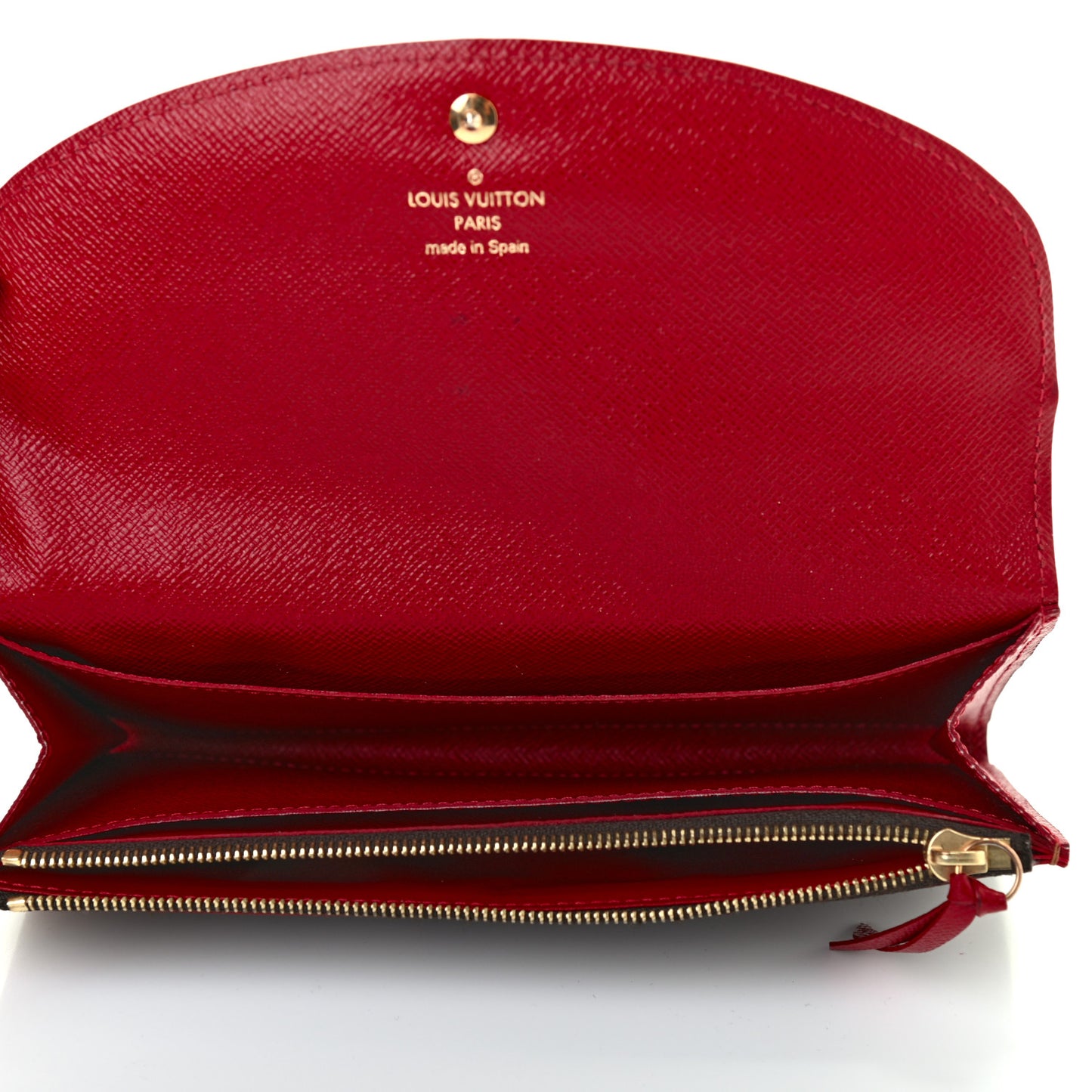 Damier Ebene Caissa Wallet Cherry