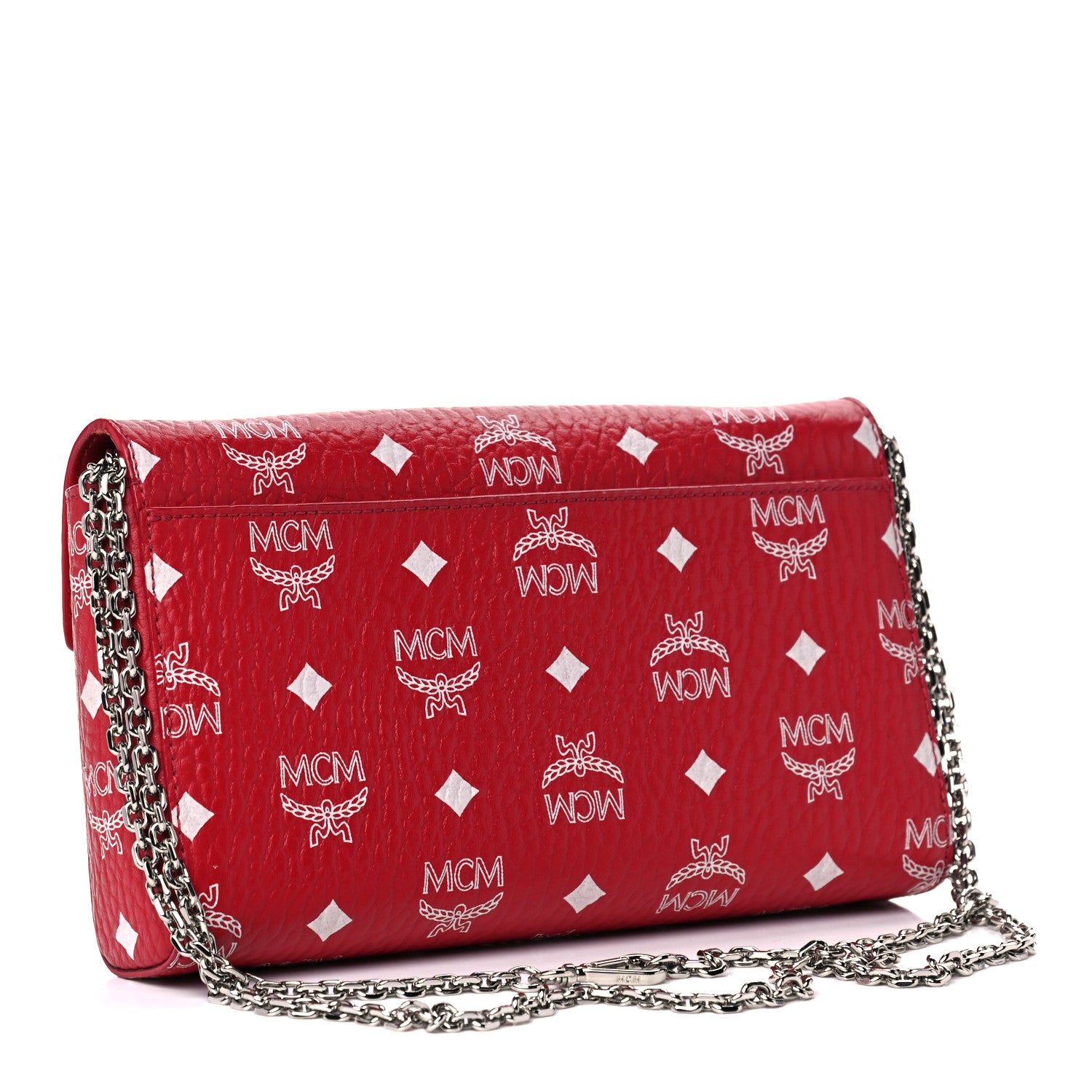 MCM Visetos Patricia Wallet On Chain Red 4 of 13