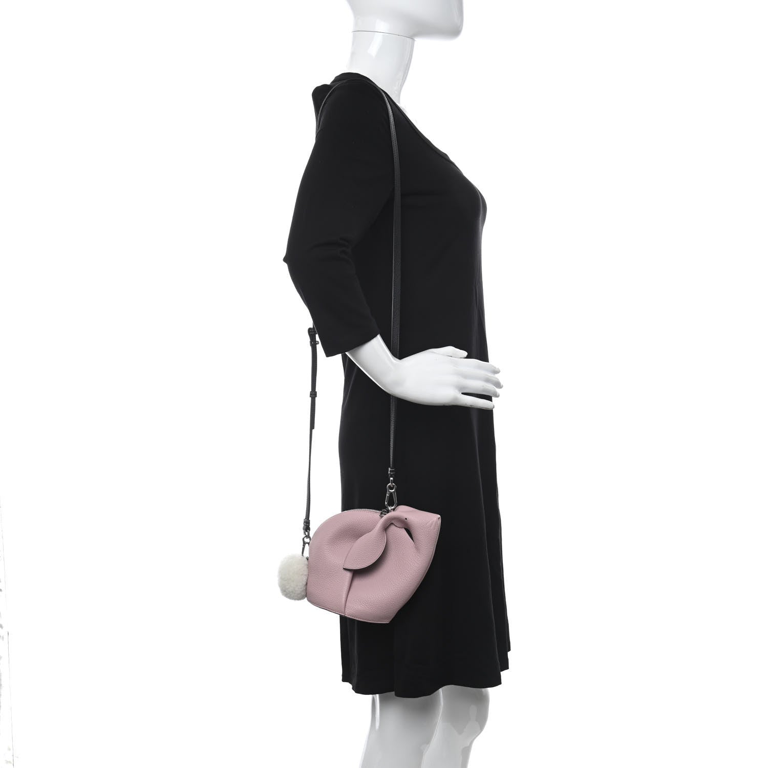 Loewe Calfskin Shearling Mini Bunny Crossbody Bag Pink 2 of 11