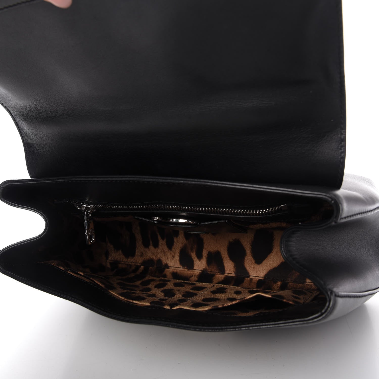 Dolce & Gabbana Calfskin Small Lucia Satchel Black 5 of 9