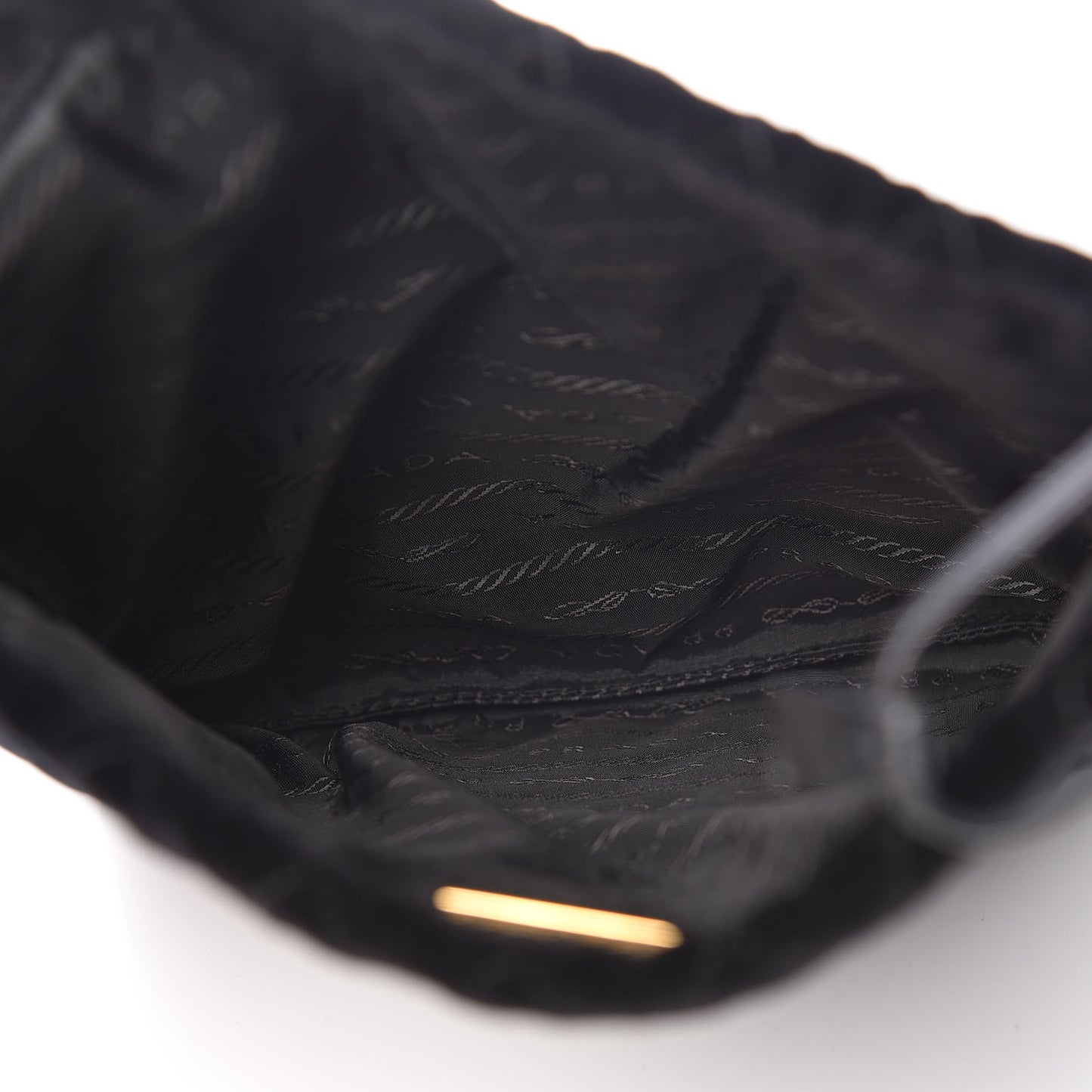 Velluto Impuntu Draw String Pouch Black
