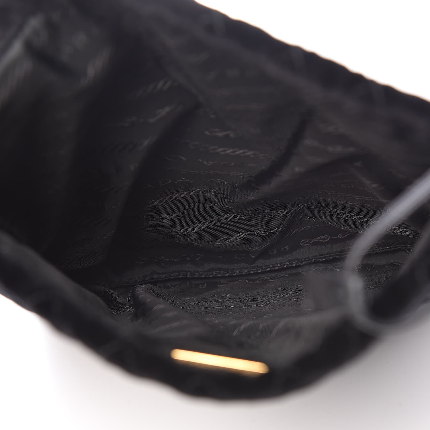 Prada Velluto Impuntu Draw String Pouch Black 7 of 10