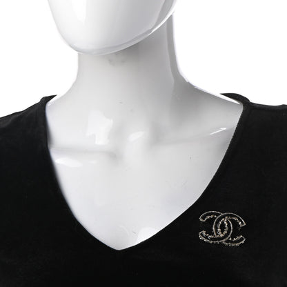 Chanel Enamel CC Baroque Brooch Black Gold 2 of 6