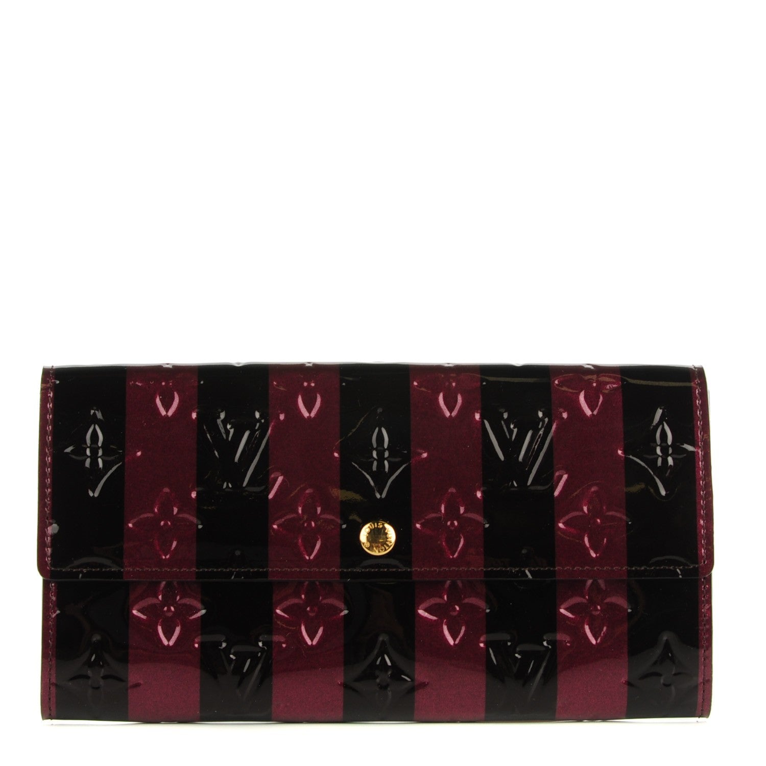 Louis Vuitton Vernis Rayures Sarah Wallet Amarante 1 of 7