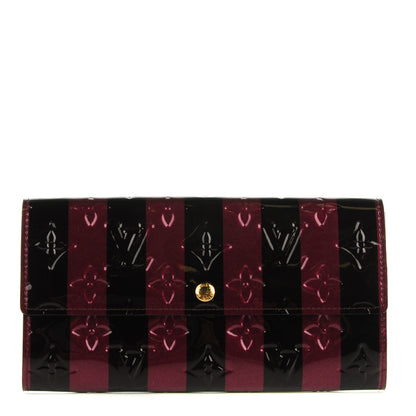 Louis Vuitton Vernis Rayures Sarah Wallet Amarante 1 of 7
