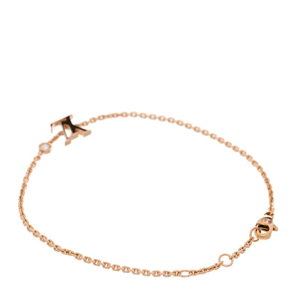 Louis Vuitton LOUIS VUITTON 18K Pink Gold Diamond Idylle Blossom LV Bracelet 2 of 7