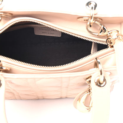 Christian Dior Lambskin Cannage Medium Lady Dior Rose Poudre 4 of 4