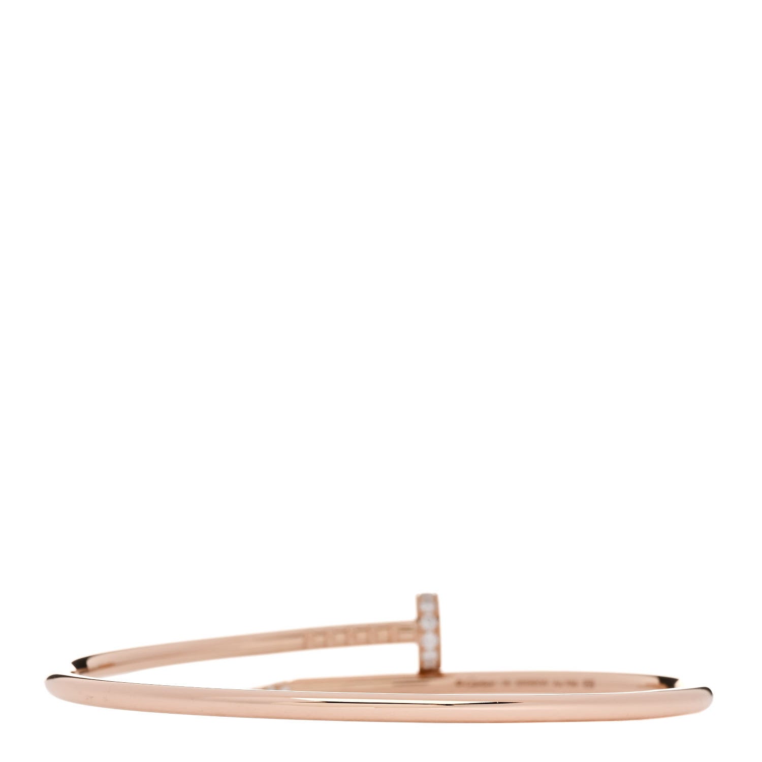 Cartier 18K Pink Gold Diamond Small Juste Un Clou Bracelet 16 2 of 5