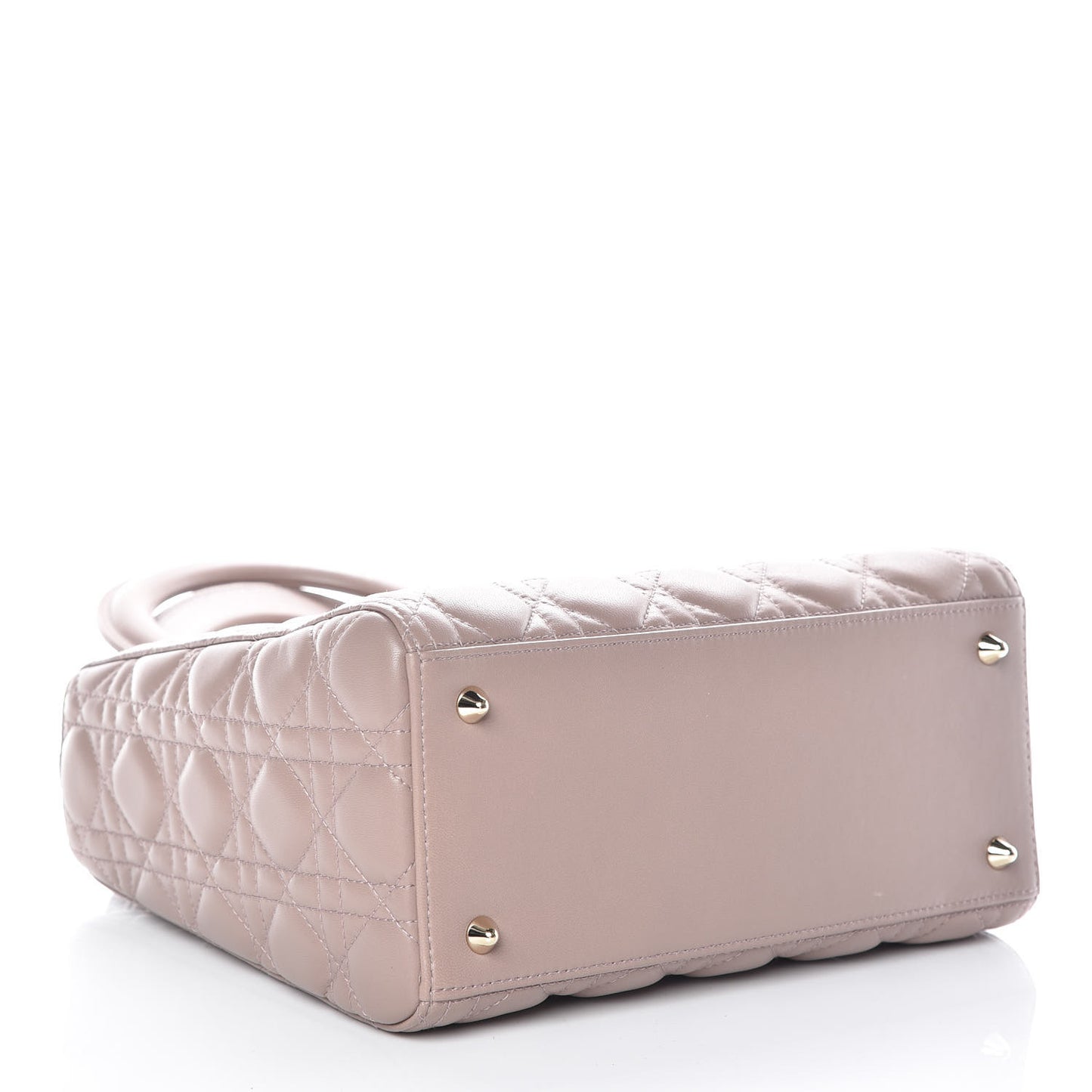 Lambskin Cannage Medium Lady Dior Taupe