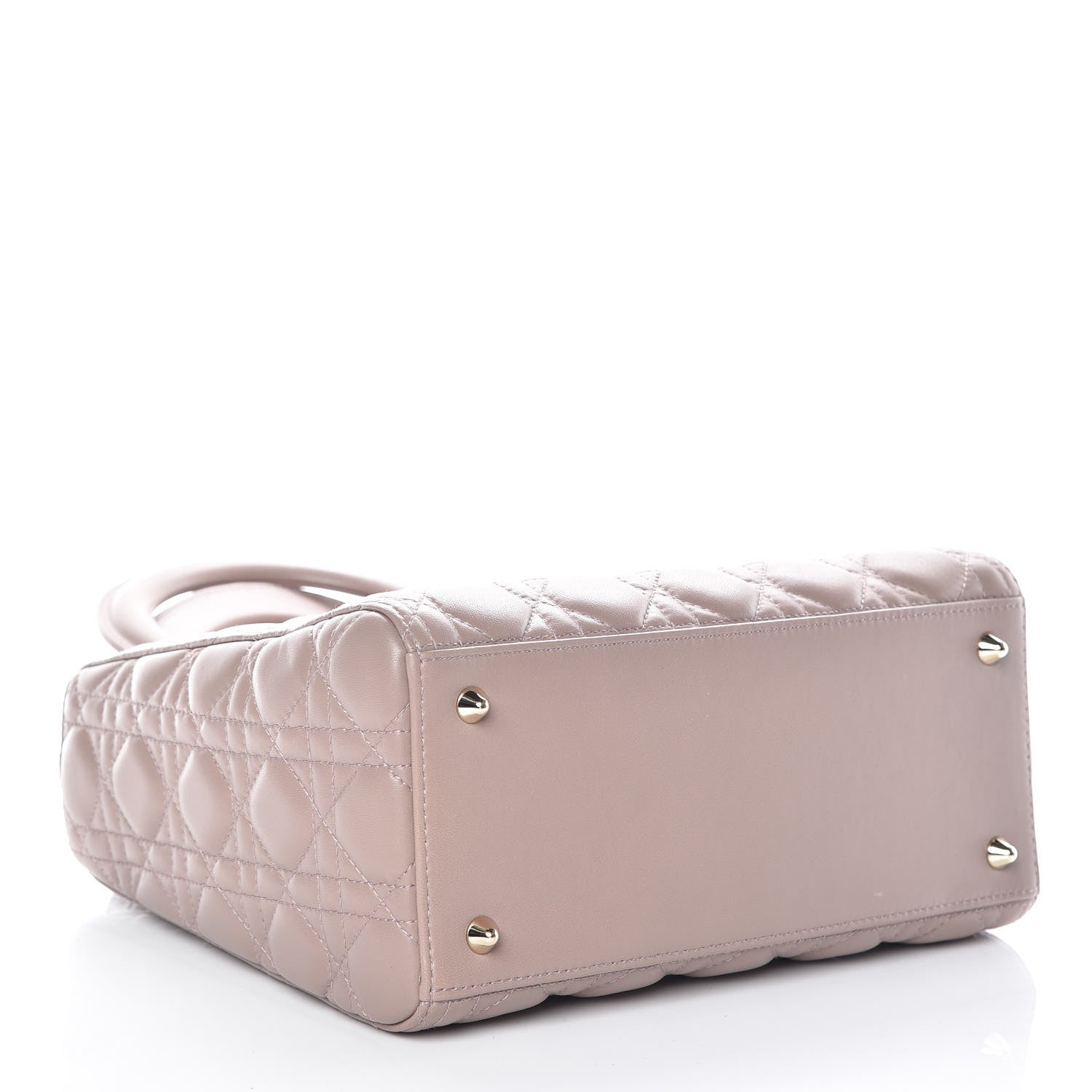 Christian Dior Lambskin Cannage Medium Lady Dior Taupe 4 of 14