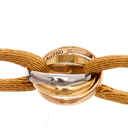 Cartier 18K Pink Yellow White Gold Trinity Adjustable Cord Bracelet Gold 7 of 9