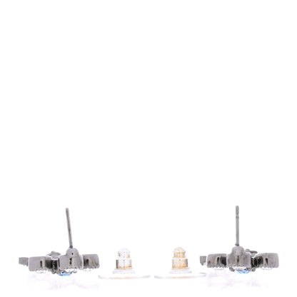 Chanel Ruthenium Crystal CC Drop Earrings 3 of 4