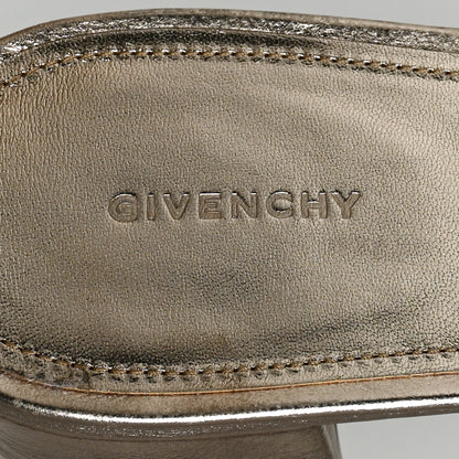 Givenchy Laminated Calfskin 4G Logo Mule Sandals 40 Dusty Golden 7 of 10