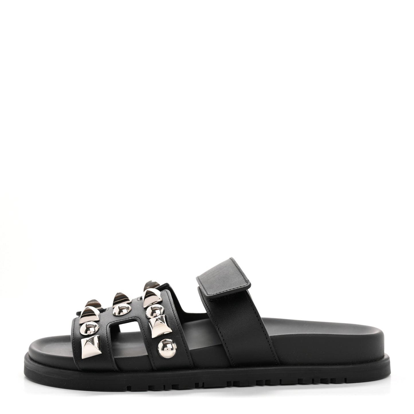 Calfskin Medor Studded Womens Chypre Sandals 36 Black